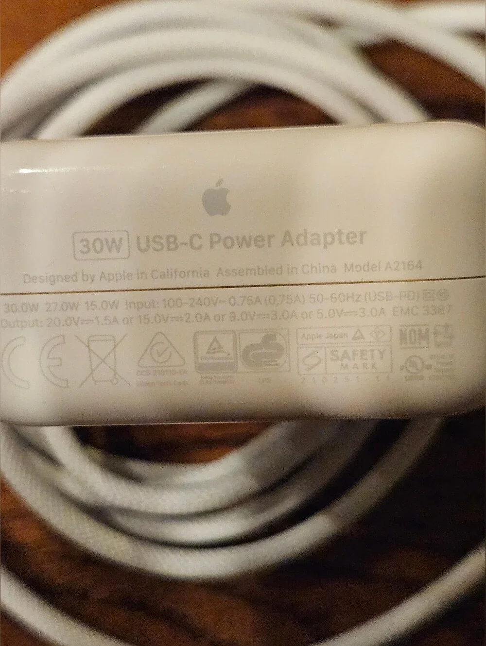 Apple 30W USB-C Power Adapter and MagSafe 3 Cable